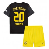 Borussia Dortmund Marcel Sabitzer #20 Replika babykläder Bortaställ Barn 2024-25 Kortärmad (+ korta byxor)